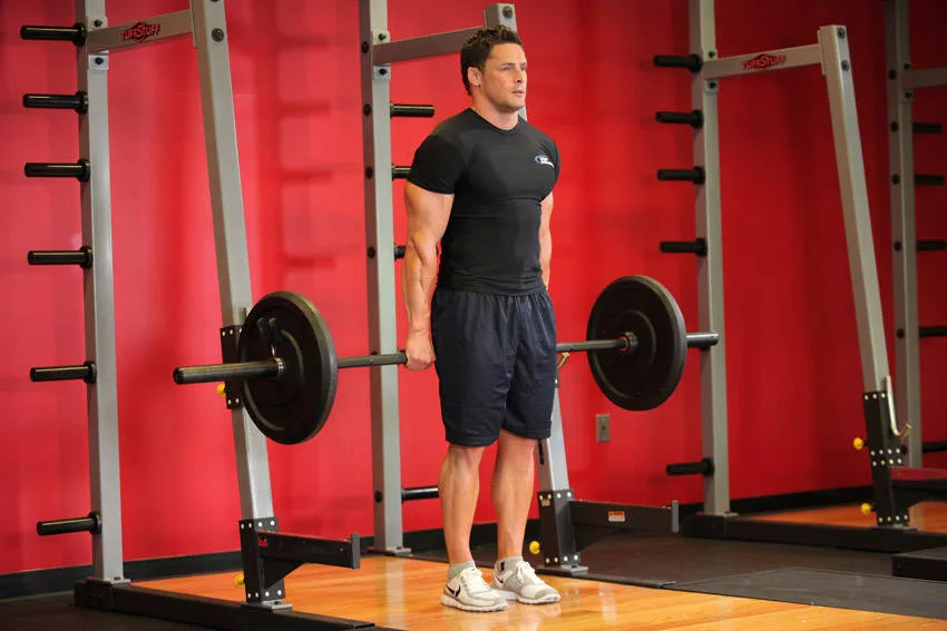 Barbell Shrug Behind The Back
