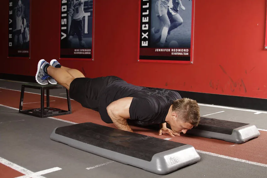 Incline Push-Up Depth Jump Incline Push-Up Depth Jump