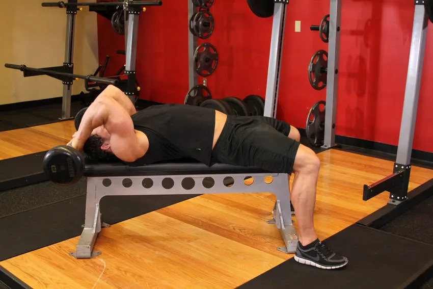 Lying Close-Grip Barbell Triceps Extension Behind The Head Lying Close-Grip Barbell Triceps Extension Behind The Head