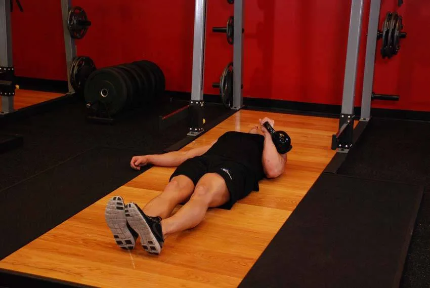 One-Arm Kettlebell Floor Press