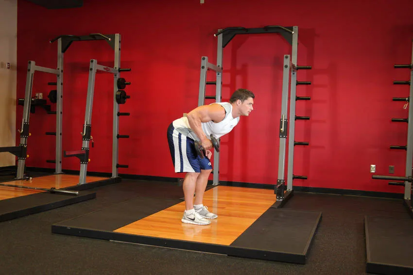 Standing Bent-Over One-Arm Dumbbell Triceps Extension Standing Bent-Over One-Arm Dumbbell Triceps Extension