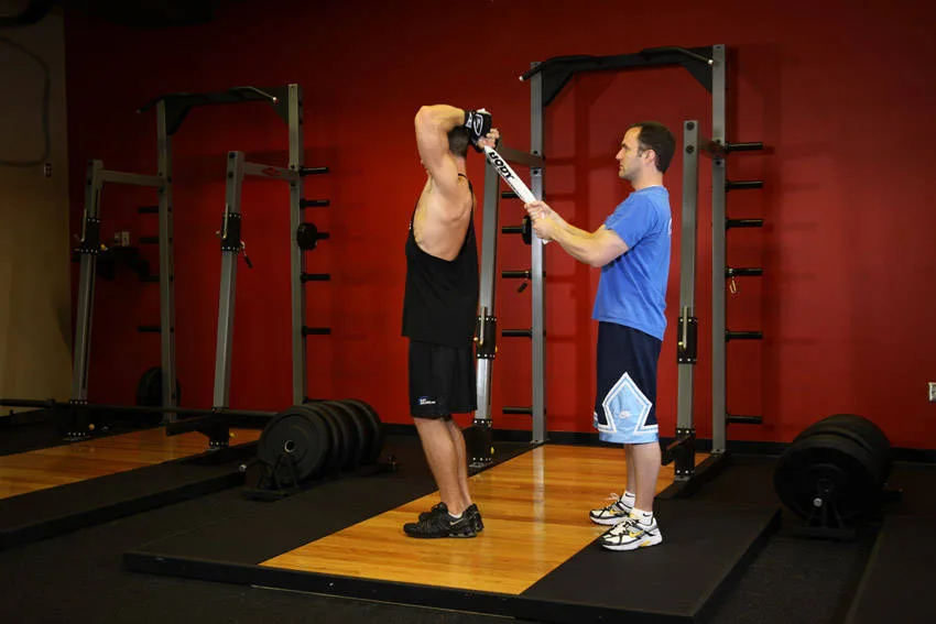 Standing Towel Triceps Extension Standing Towel Triceps Extension